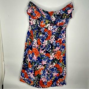 🔥 Floral Strapless Mini Dress